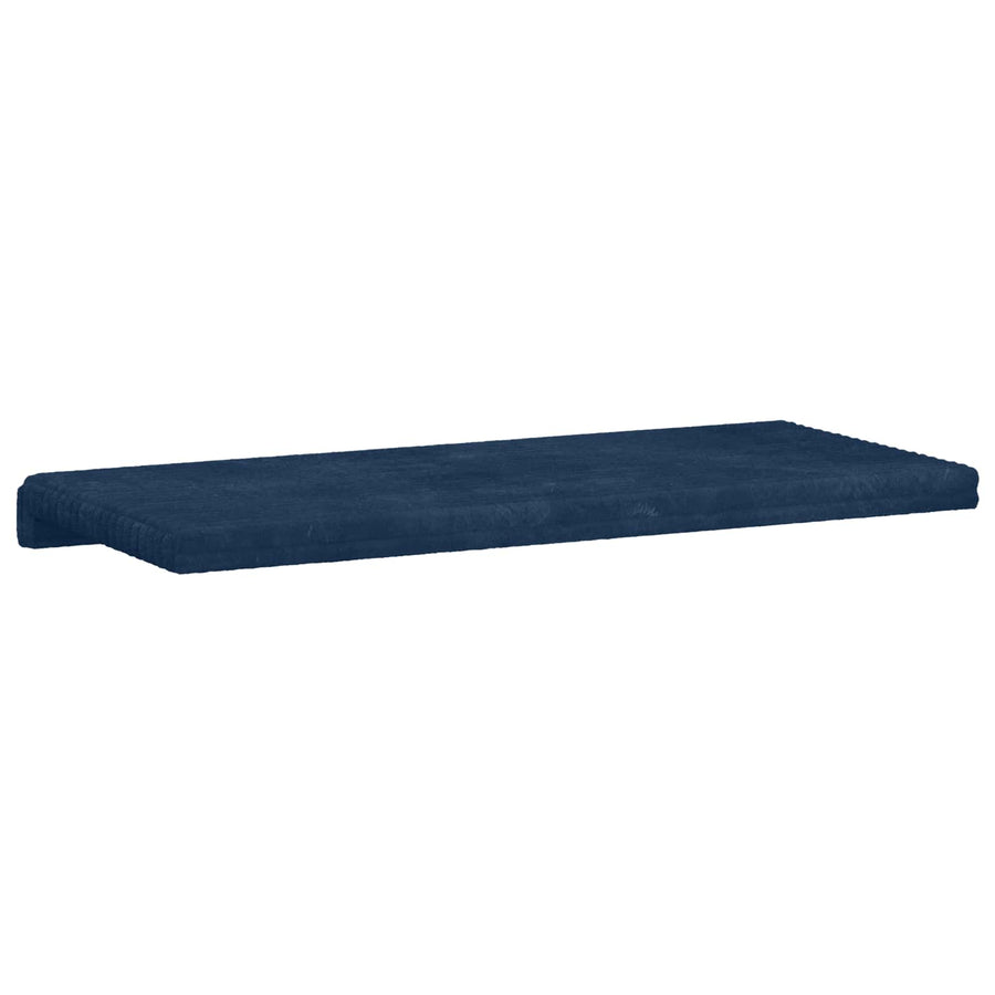 Bankkussen Pluche Corduroy Marineblauw Diepte 35 cm