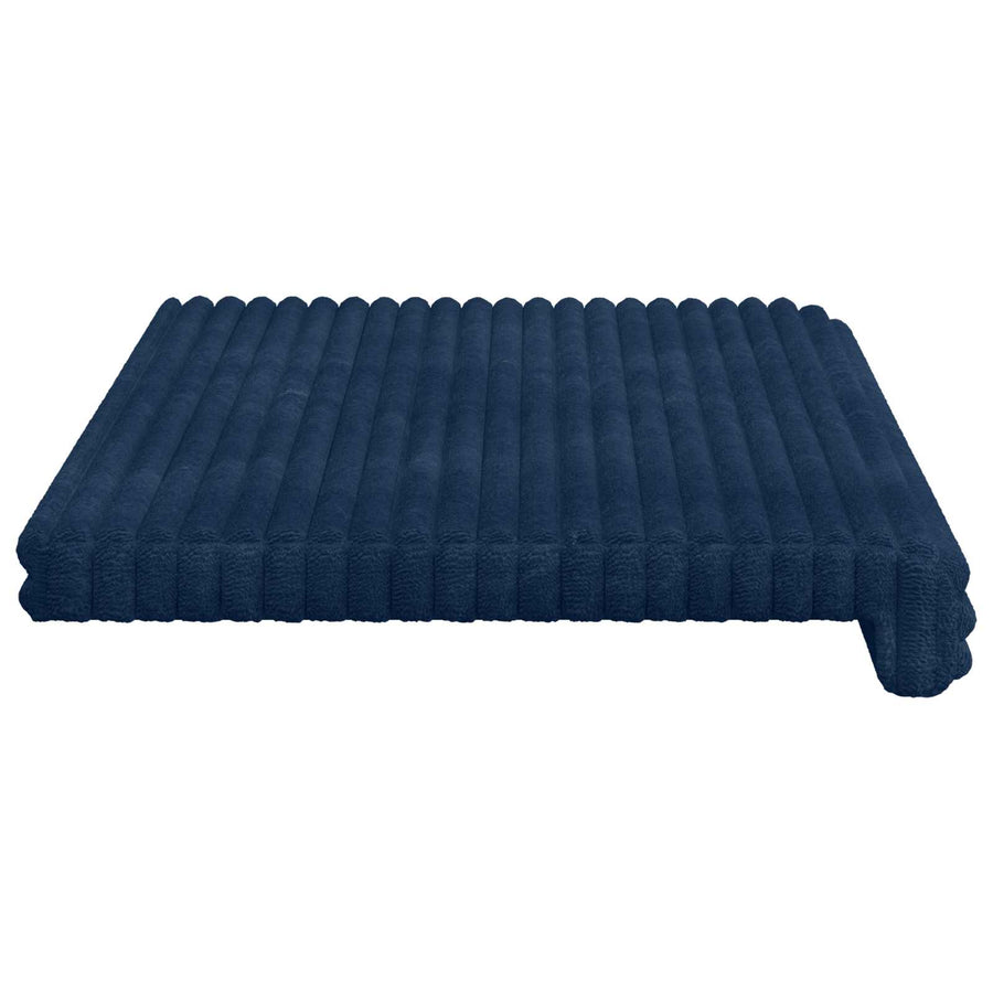 Bankkussen Pluche Corduroy Marineblauw Diepte 35 cm