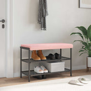 Bankkussen roze 80x38 cm Sherpa stof