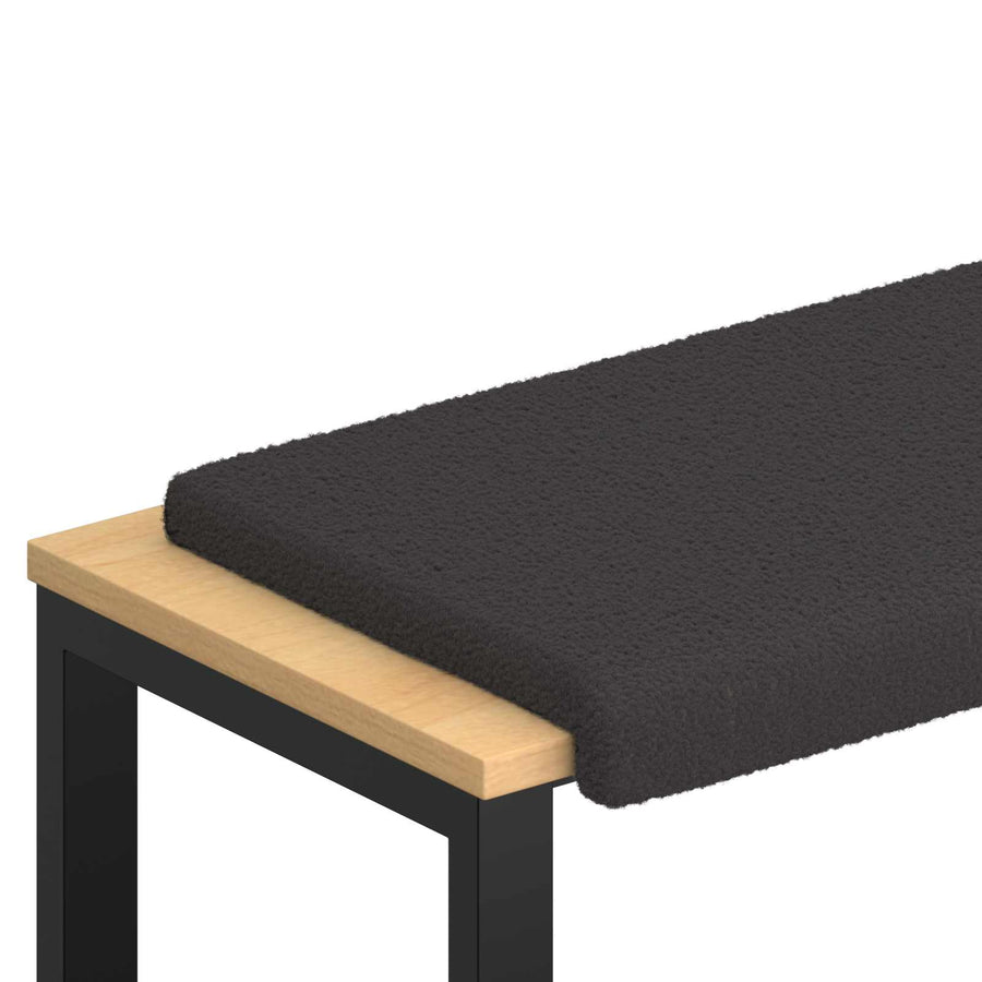 Bankkussen Sherpa Stof Donkergrijs Diepte 35 cm