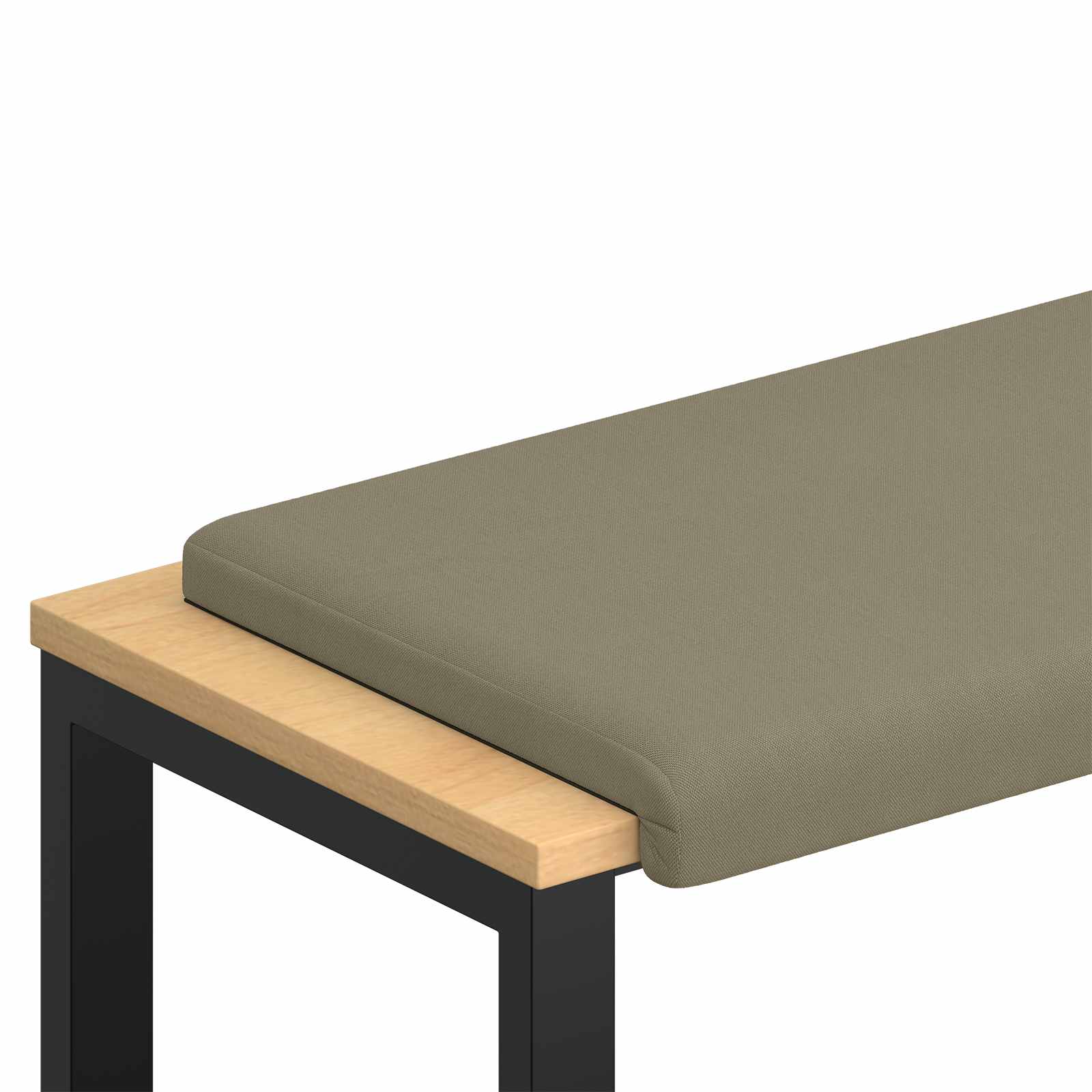 Bankkussen Textured Velvet Kaki Diepte 35 cm