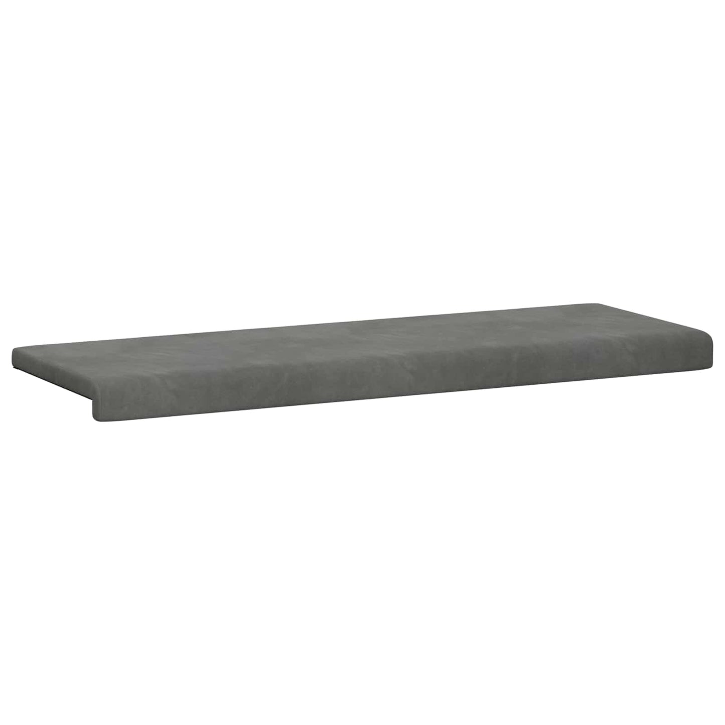 Bankkussen fluweel Donkergrijs Diepte 35 cm