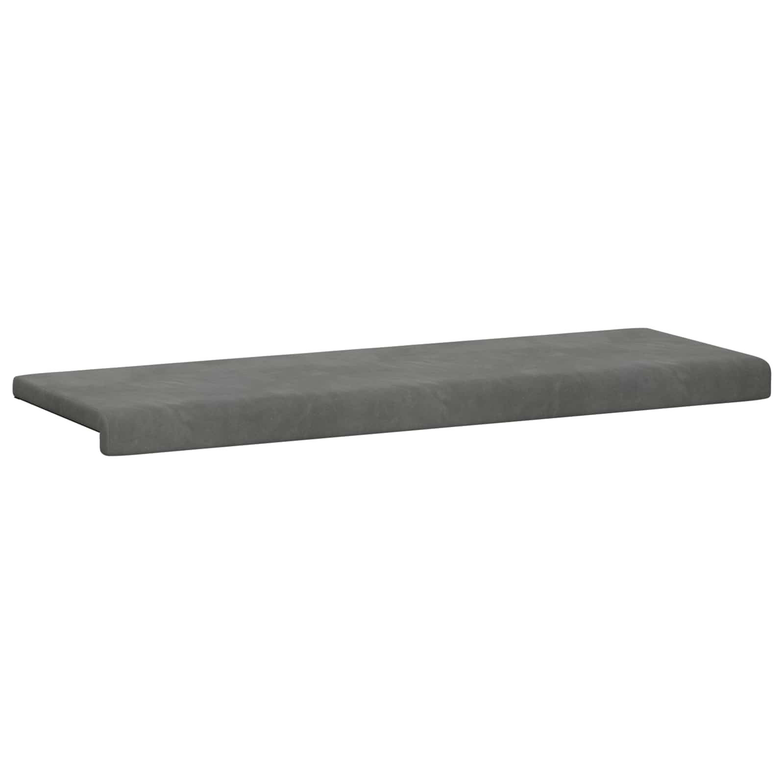 Bankkussen fluweel Donkergrijs Diepte 35 cm