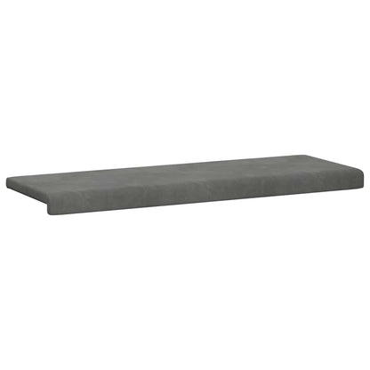 Bankkussen fluweel Donkergrijs Diepte 35 cm