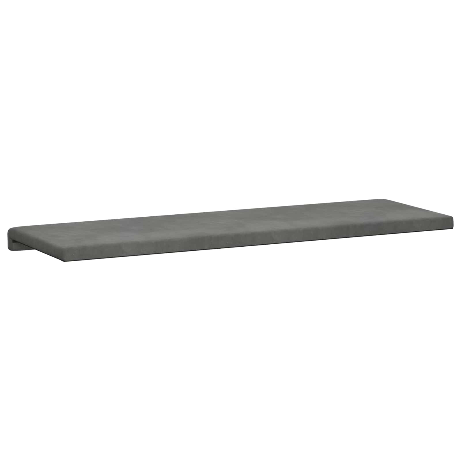 Bankkussen fluweel Donkergrijs Diepte 35 cm