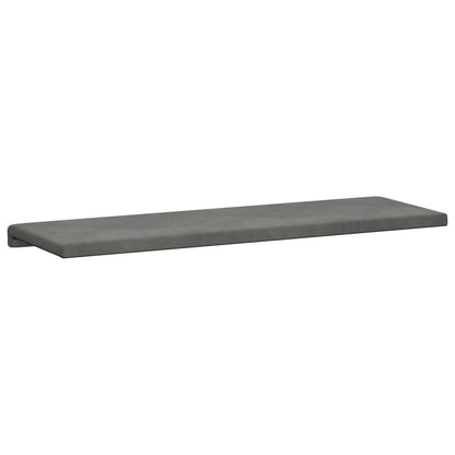 Bankkussen fluweel Donkergrijs Diepte 35 cm