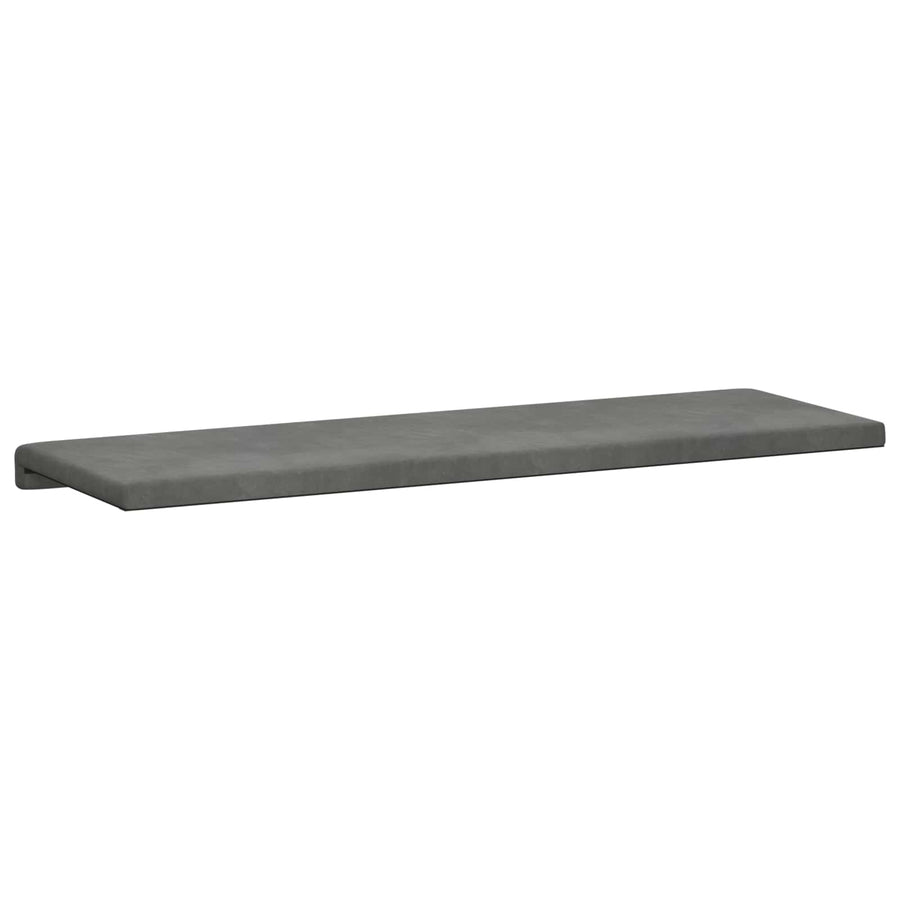 Bankkussen fluweel Donkergrijs Diepte 35 cm