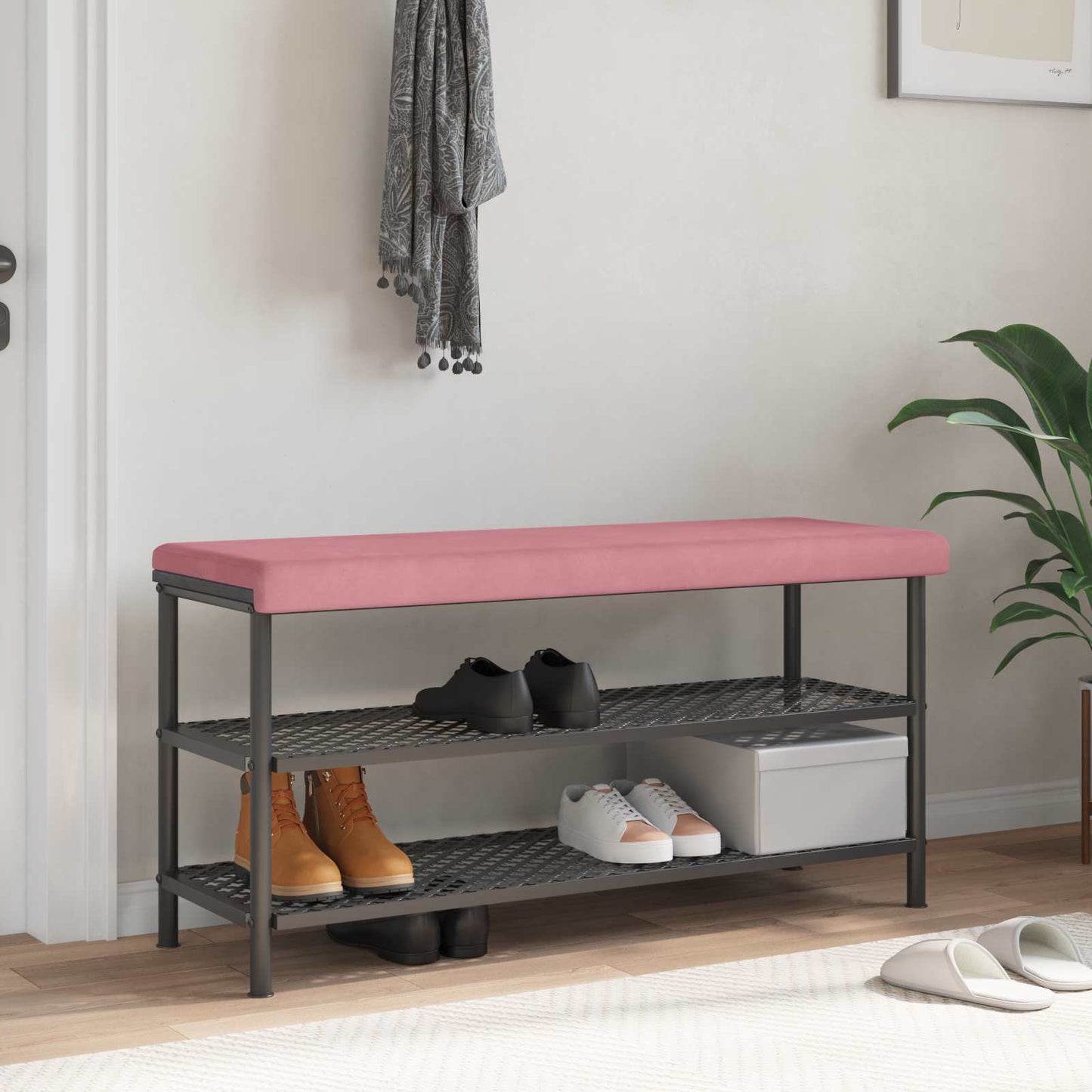 Bankkussen fluweel Roze Diepte 35 cm