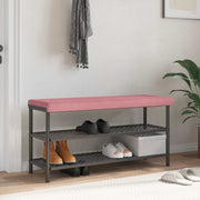 Bankkussen fluweel roze 110x38x6.5 cm