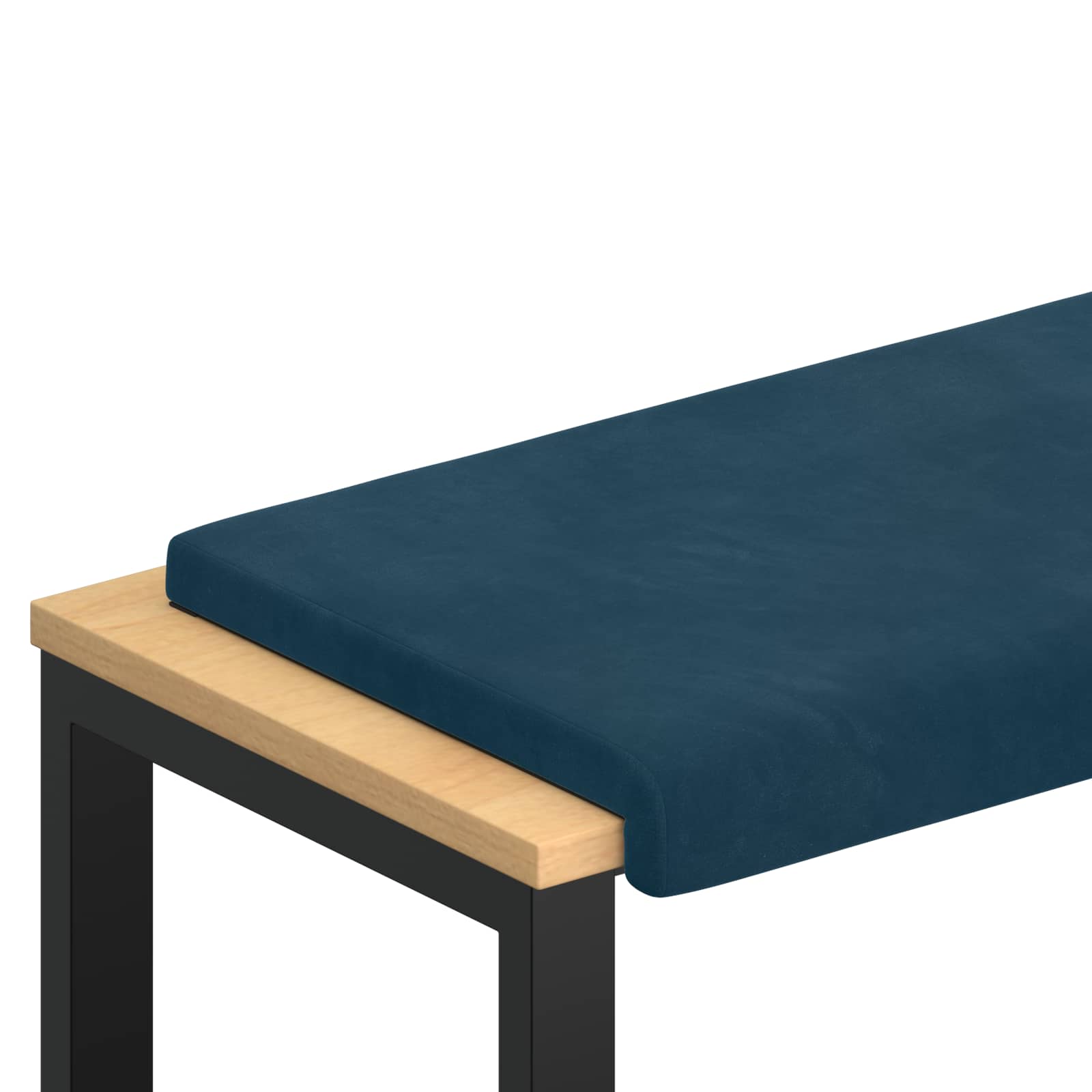 Bankkussen fluweel Blauw Diepte 35 cm