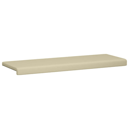 Bankkussen Kunstleer Crèmekleurig Diepte 35 cm