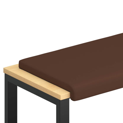 Bankkussen Kunstleer Bruin Diepte 35 cm