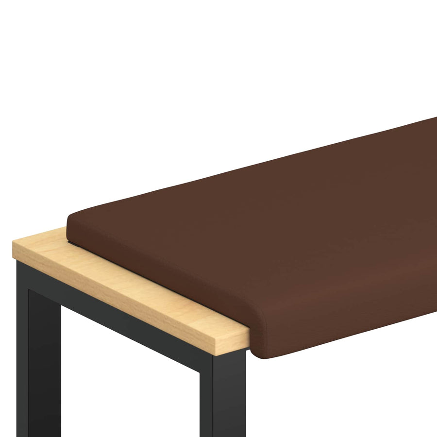 Bankkussen Kunstleer Bruin Diepte 35 cm