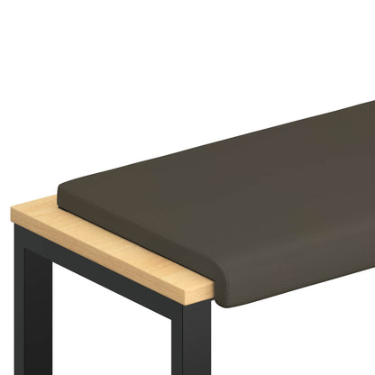 Bankkussen Kunstleer Grijs Diepte 35 cm