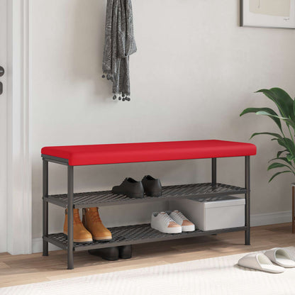 Bankkussen Kunstleer Rood Diepte 35 cm