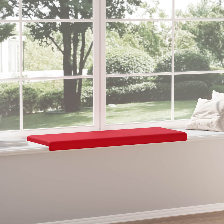 Bankkussen Kunstleer Rood Diepte 35 cm