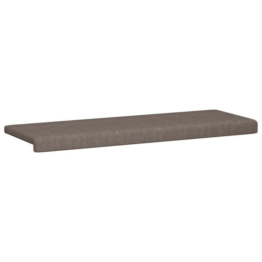 Bankkussen Kunstleer Grijs Diepte 35 cm