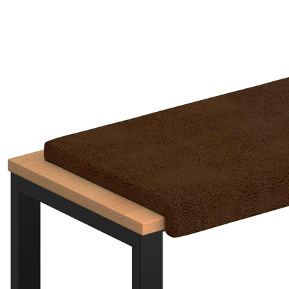 Bankkussen Faux Suède Stof Bruin Diepte 35 cm