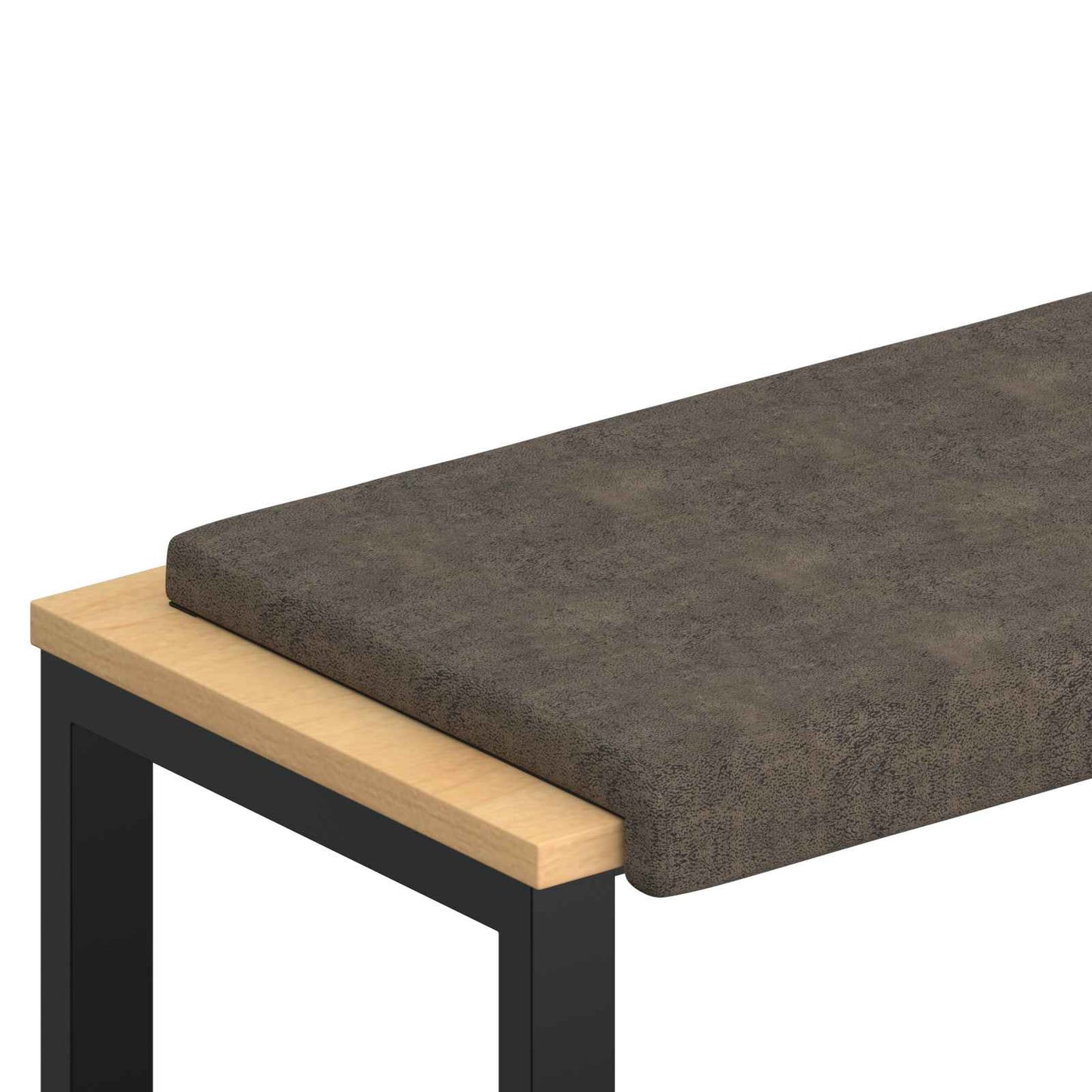 Bankkussen Faux Suède Stof Donkergrijs Diepte 35 cm