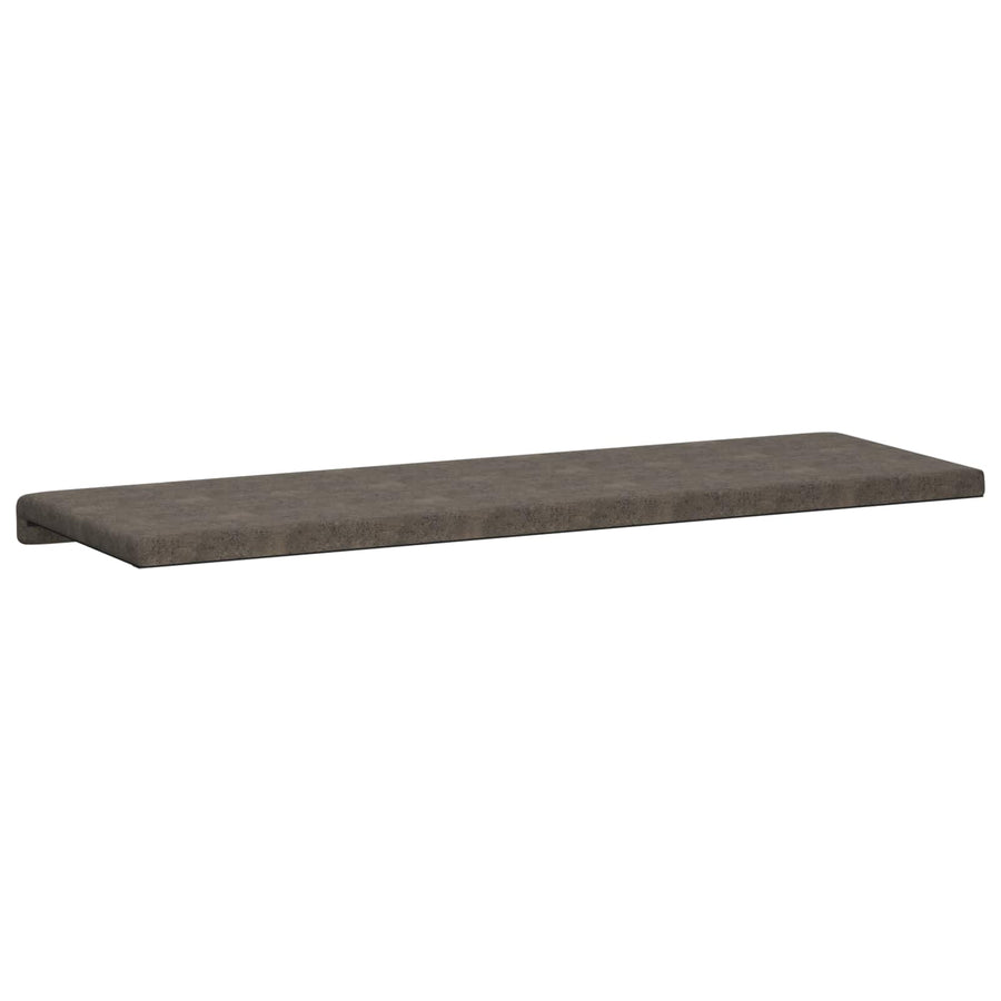 Bankkussen Faux Suède Stof Donkergrijs Diepte 35 cm