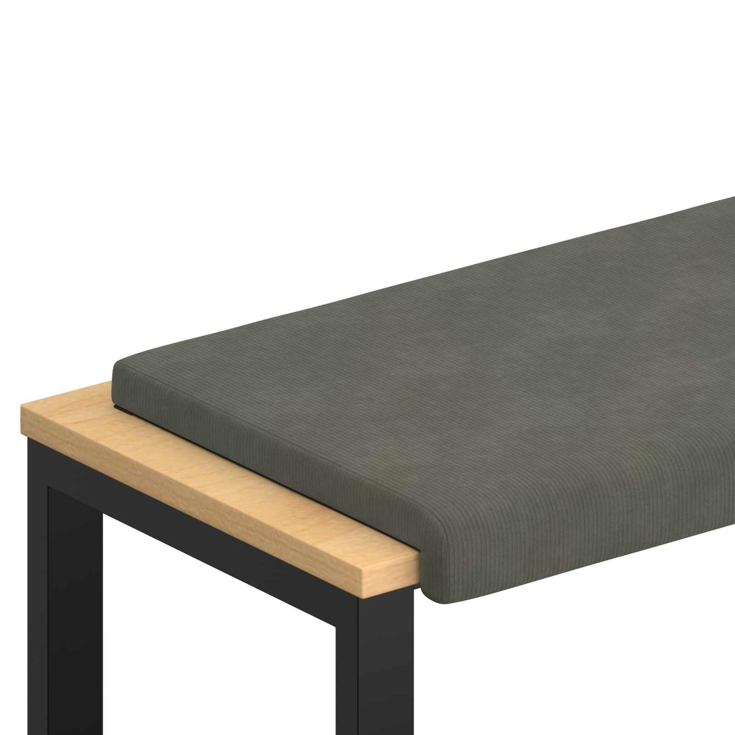 Bankkussen corduroy Lichtgrijs Diepte 35 cm
