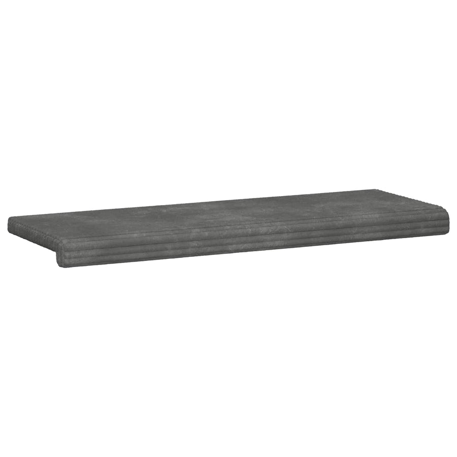 Bankkussen Pluche Corduroy Lichtgrijs Diepte 35 cm
