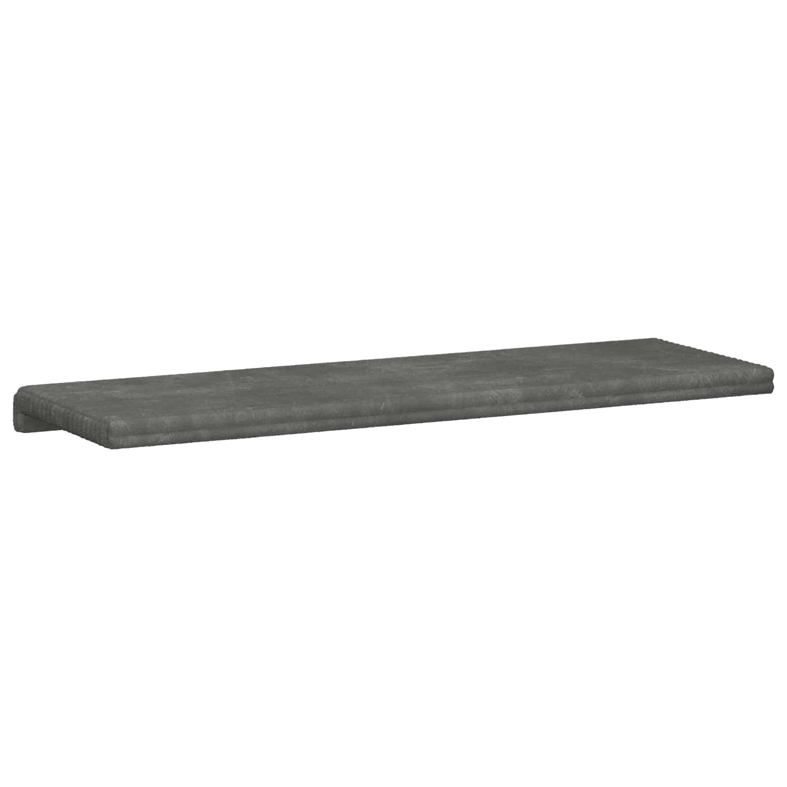 Bankkussen Pluche Corduroy Lichtgrijs Diepte 35 cm