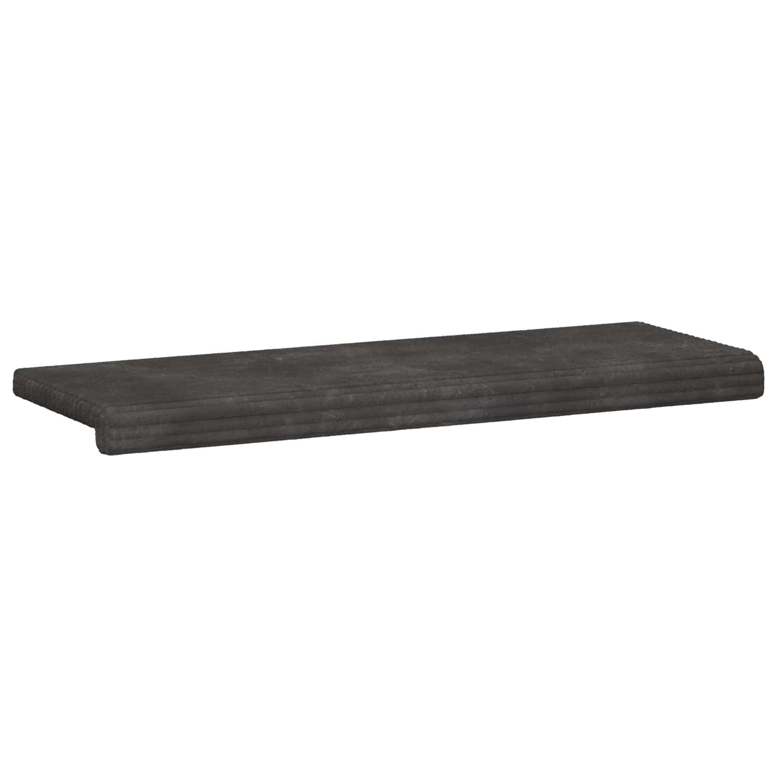 Bankkussen Pluche Corduroy Donkergrijs Diepte 35 cm