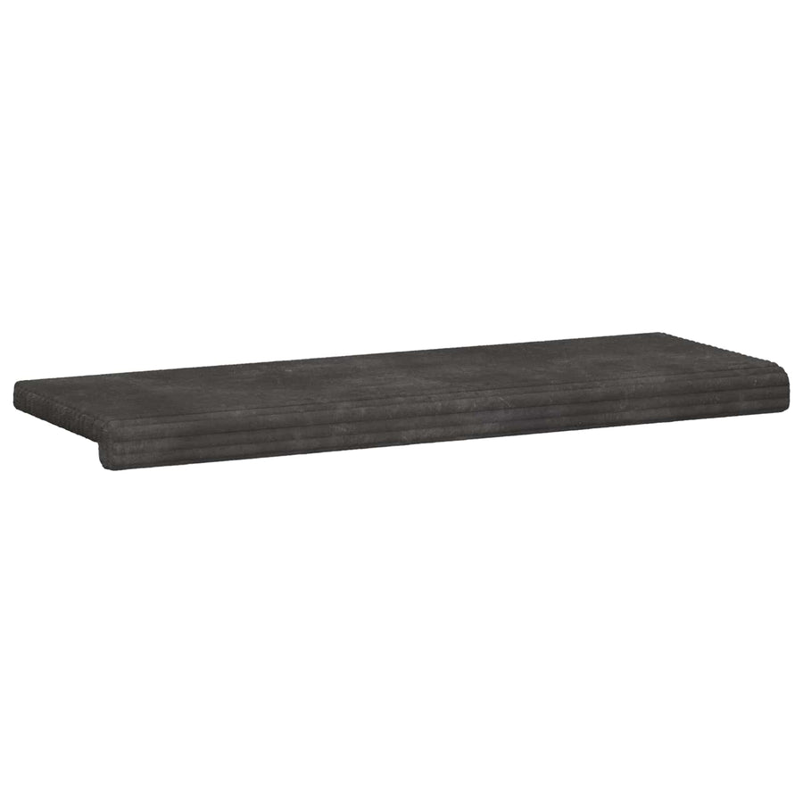 Bankkussen Pluche Corduroy Donkergrijs Diepte 35 cm