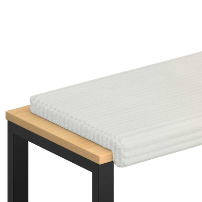 Bankkussen Pluche Corduroy Crèmekleurig Diepte 35 cm