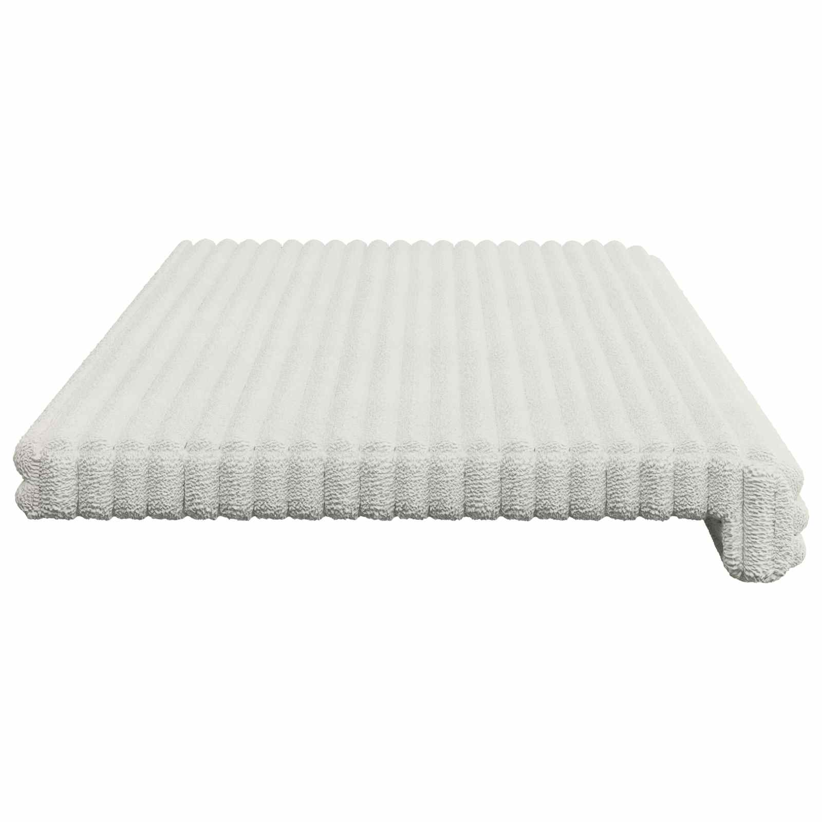 Bankkussen Pluche Corduroy Crèmekleurig Diepte 35 cm