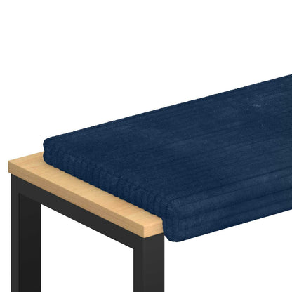 Bankkussen Pluche Corduroy Marineblauw Diepte 35 cm