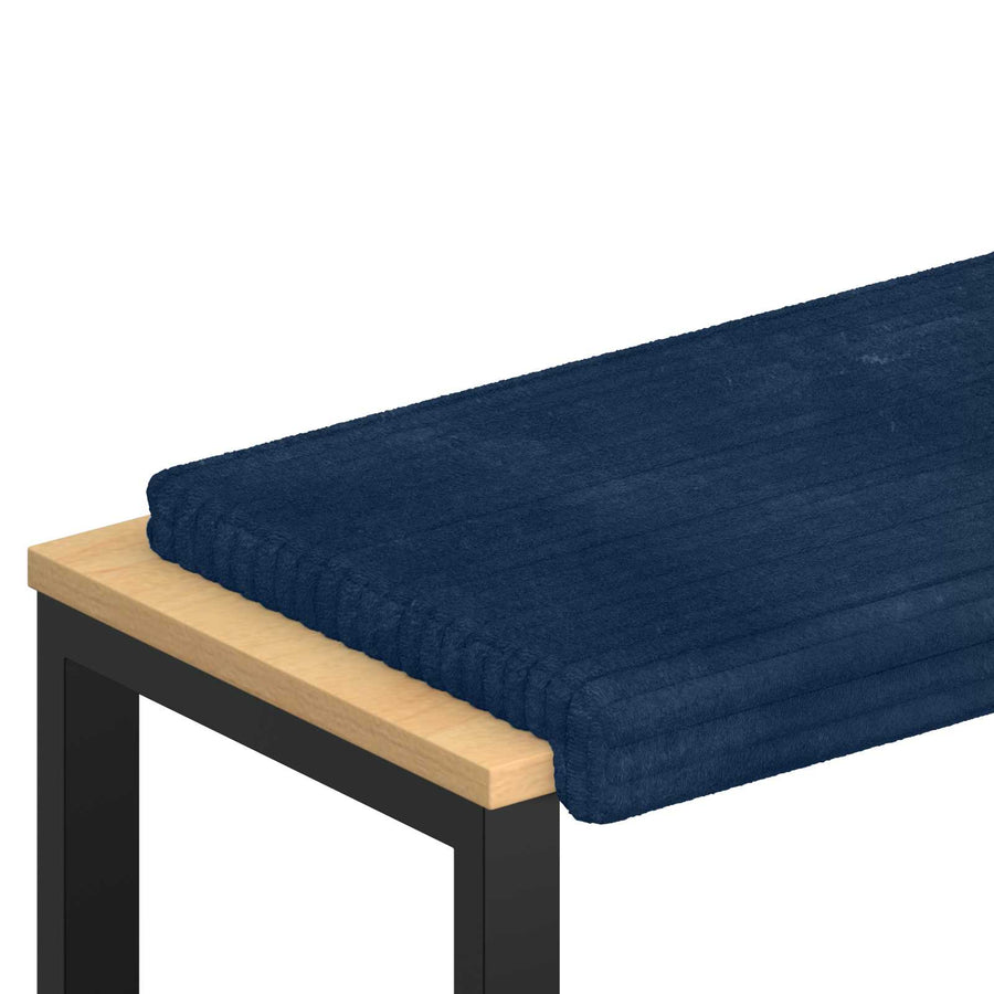 Bankkussen Pluche Corduroy Marineblauw Diepte 35 cm