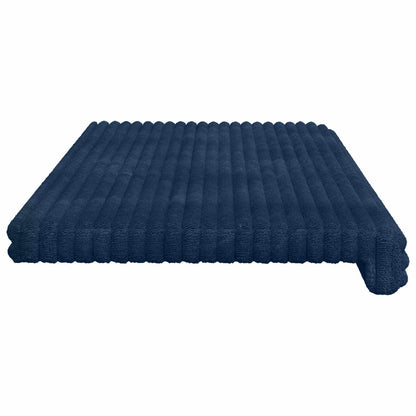 Bankkussen Pluche Corduroy Marineblauw Diepte 35 cm