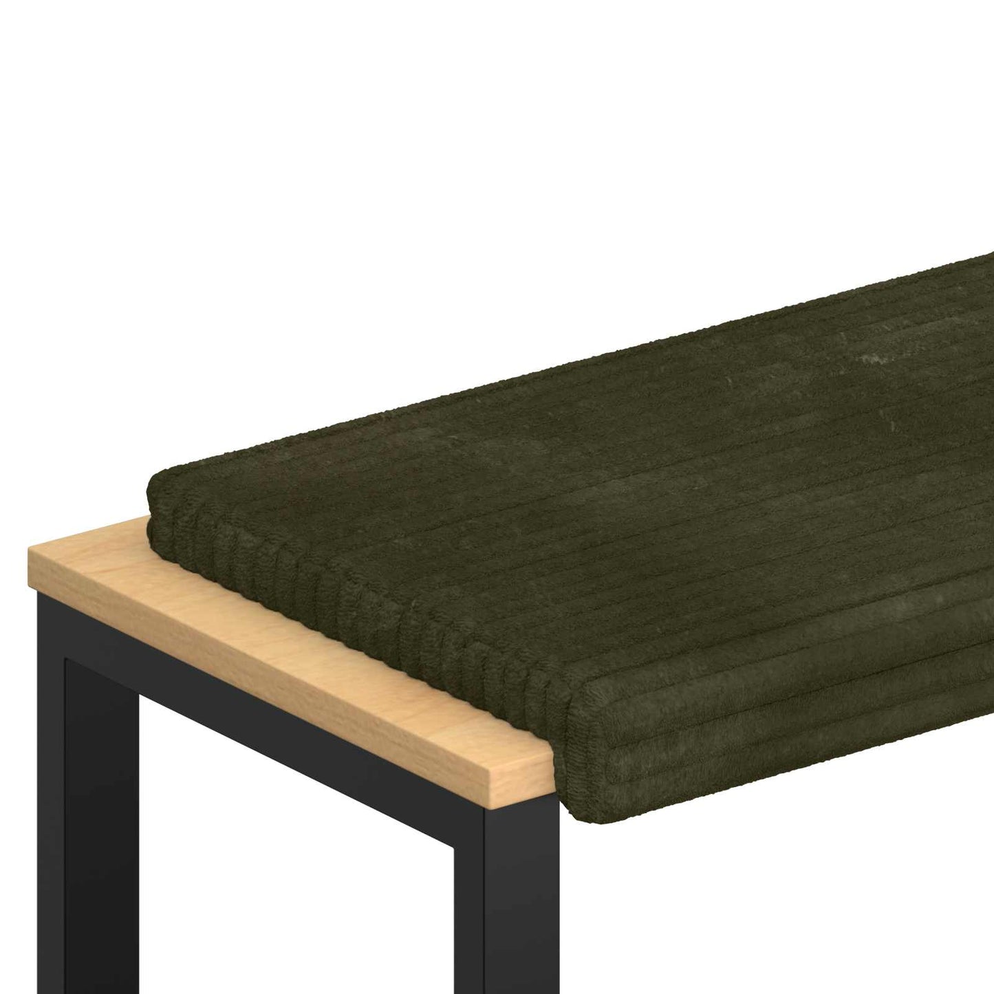 Bankkussen Pluche Corduroy Groen Diepte 35 cm