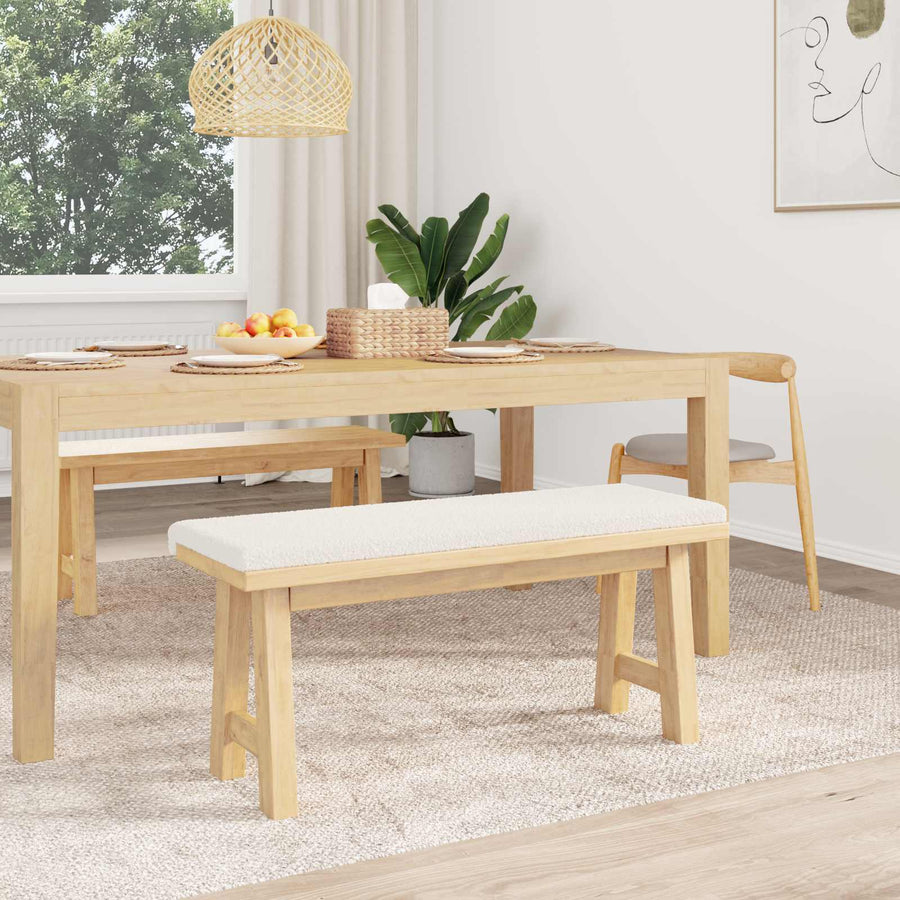 Bankkussen Sherpa Stof Crèmekleurig Diepte 35 cm