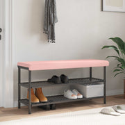Bankkussen roze Sherpa stof 110x38x6.5 cm