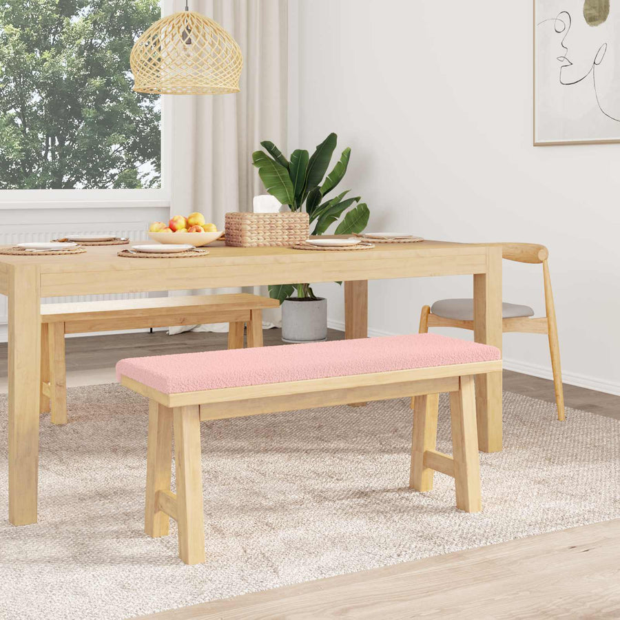 Bankkussen Sherpa Stof Roze Diepte 35 cm