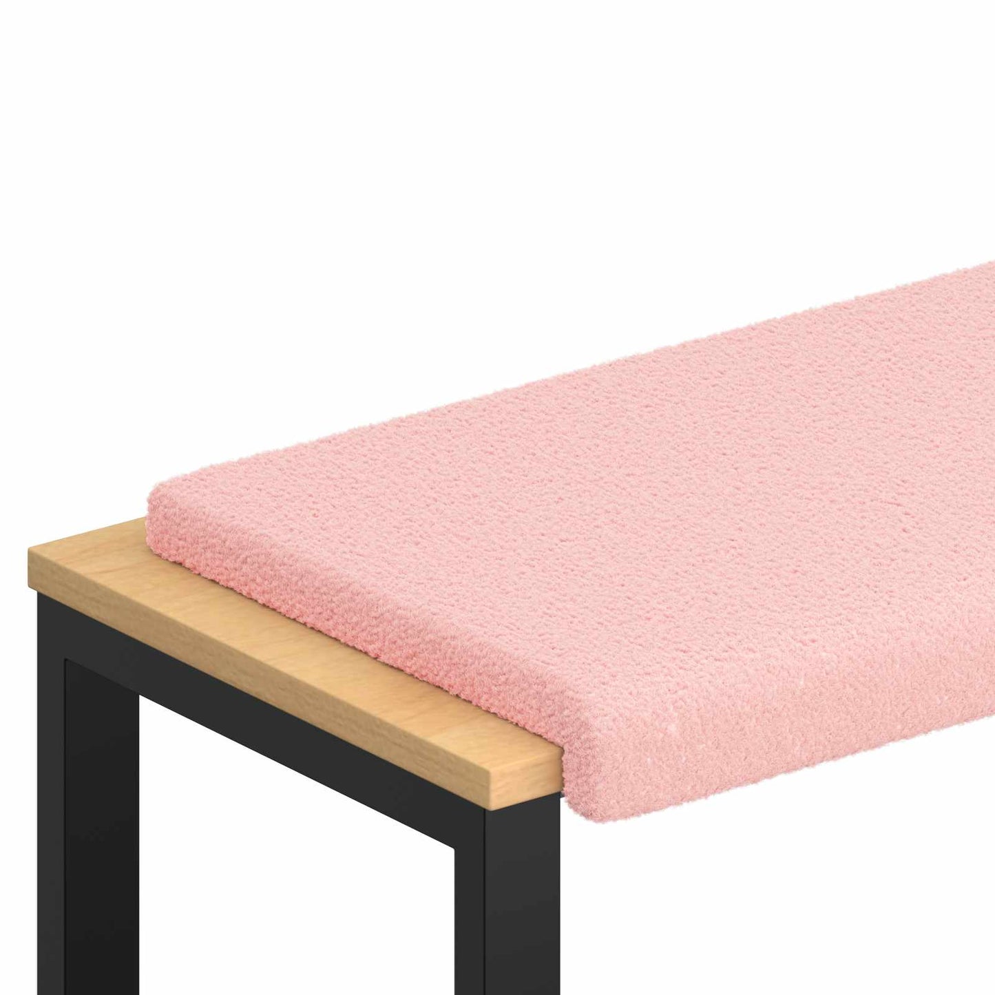 Bankkussen Sherpa Stof Roze Diepte 35 cm
