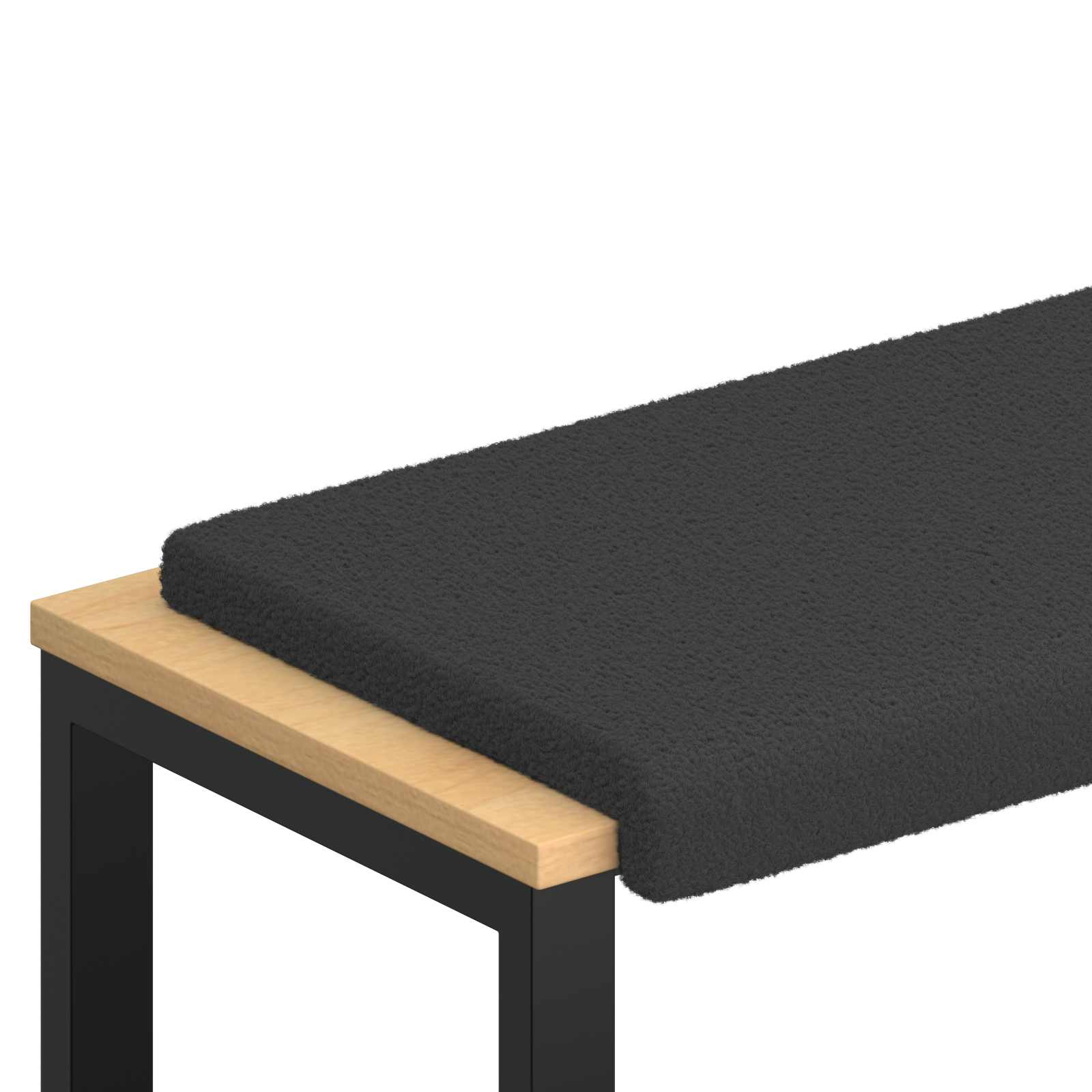 Bankkussen Sherpa Stof Donkergrijs Diepte 35 cm