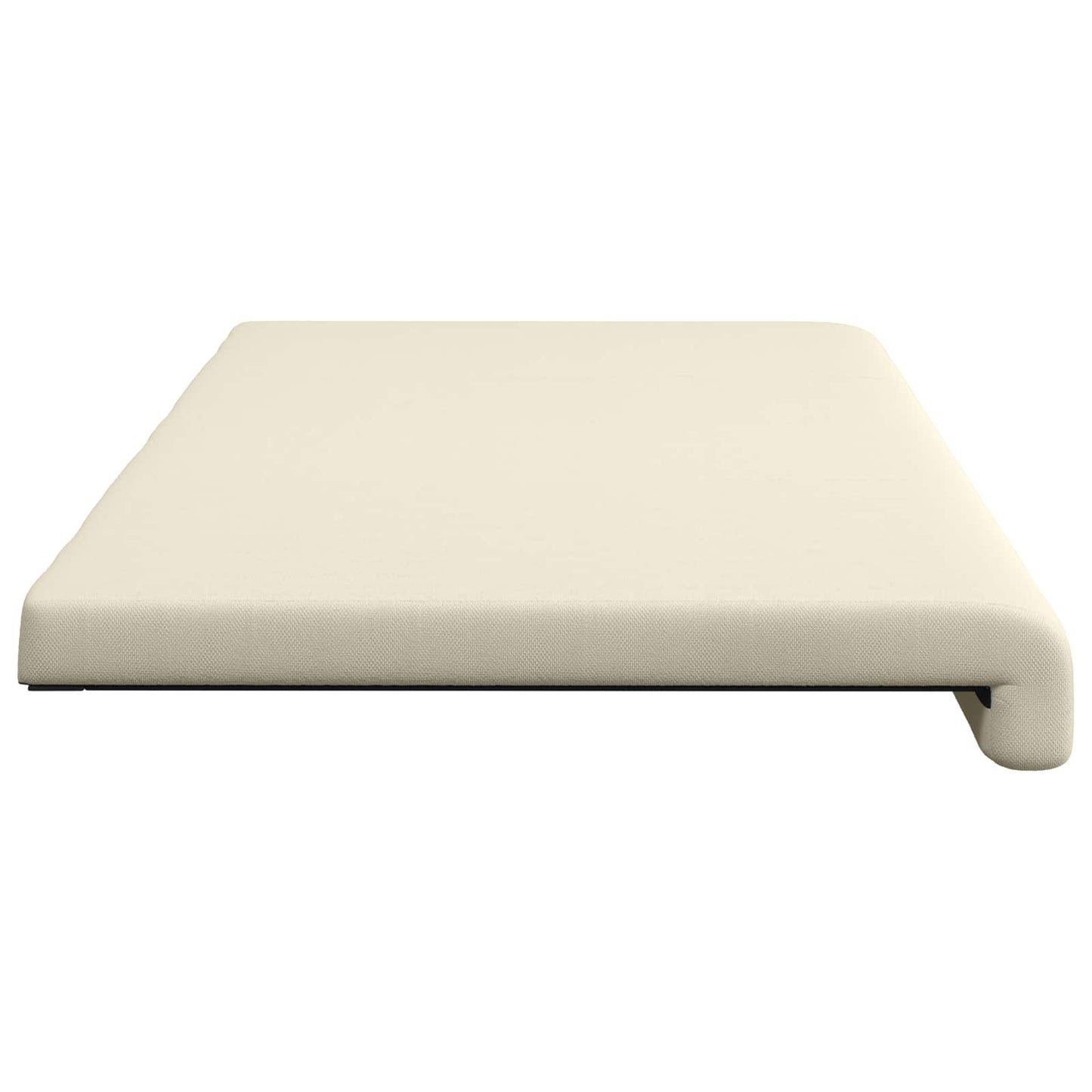 Bankkussen Textured Velvet Crèmekleurig Diepte 35 cm