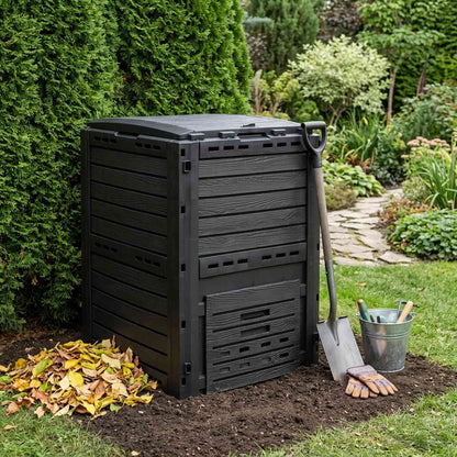 Tuincomposter Zwart 59,5 x 60 x 81,5 cm 280 l 100% PP