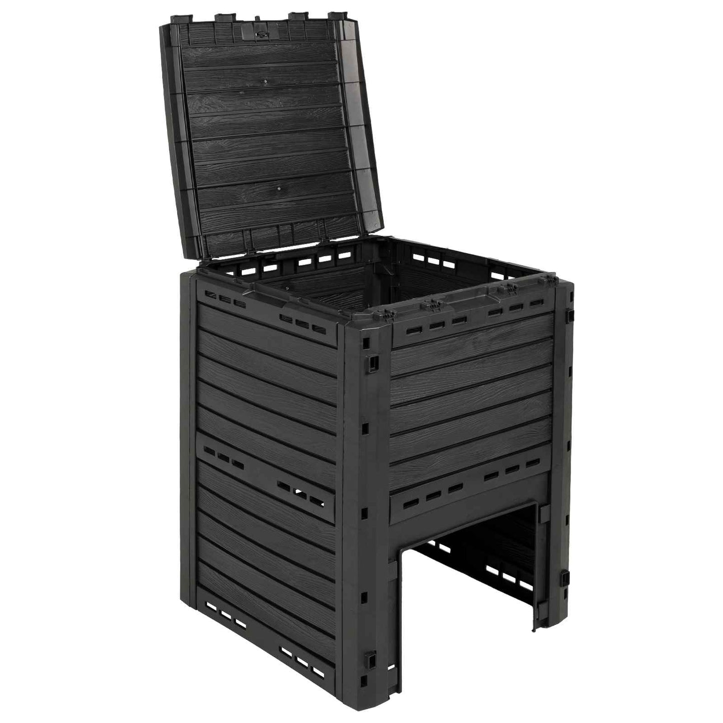 Tuincomposter Zwart 59,5 x 60 x 81,5 cm 280 l 100% PP