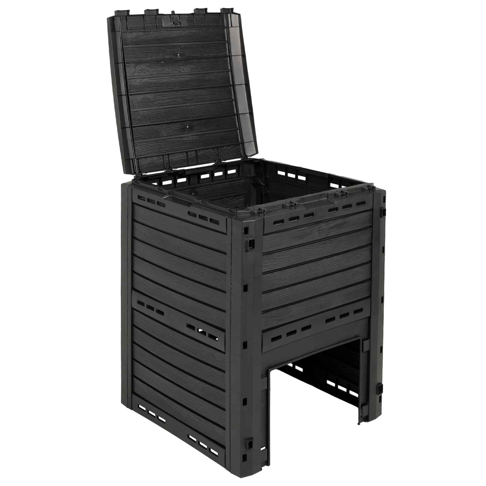 Tuincomposter Zwart 59,5 x 60 x 81,5 cm 280 l 100% PP