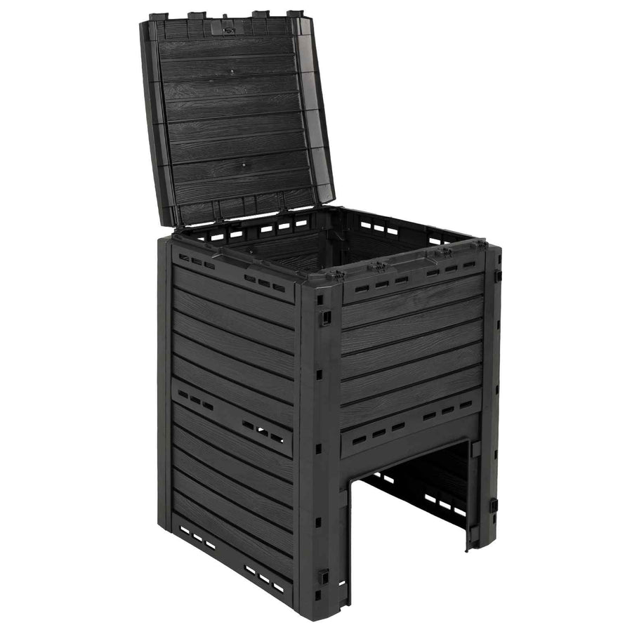 Tuincomposter Zwart 59,5 x 60 x 81,5 cm 280 l 100% PP