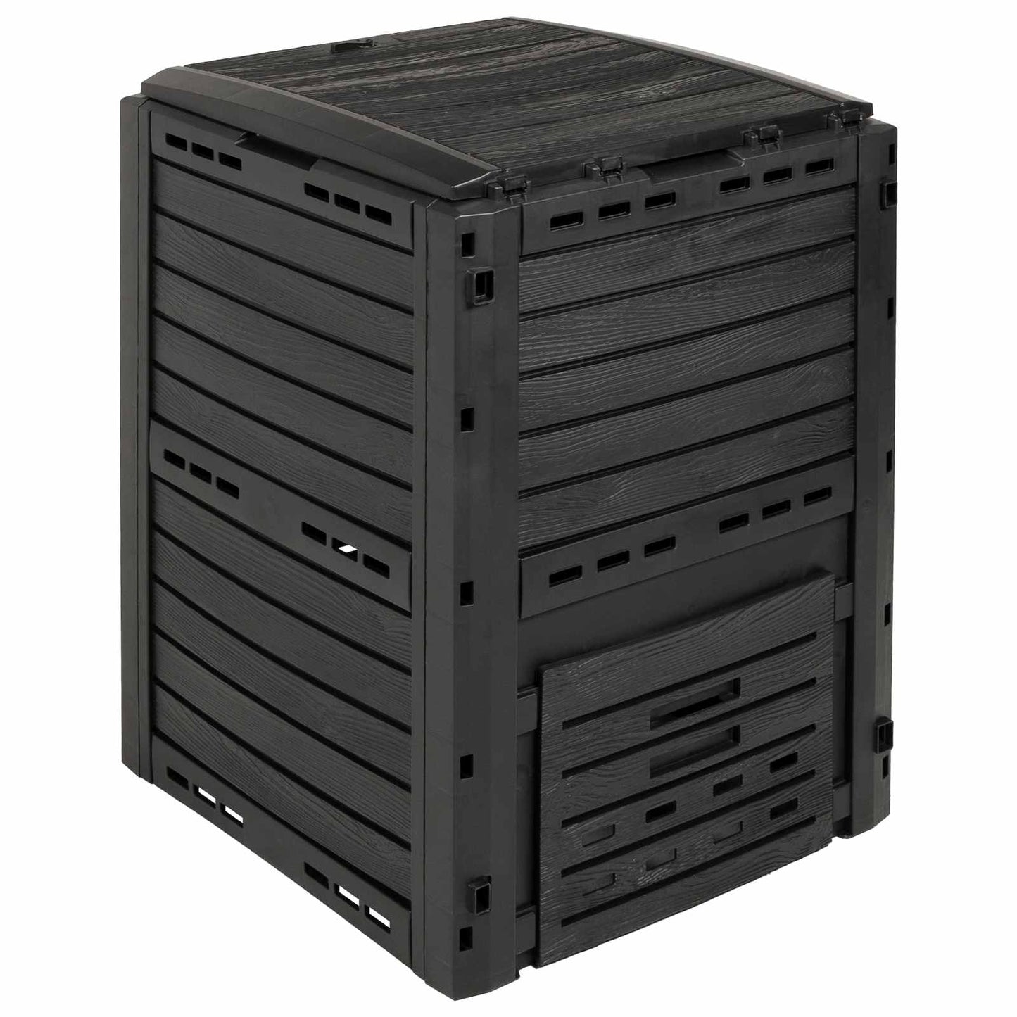 Tuincomposter Zwart 59,5 x 60 x 81,5 cm 280 l 100% PP