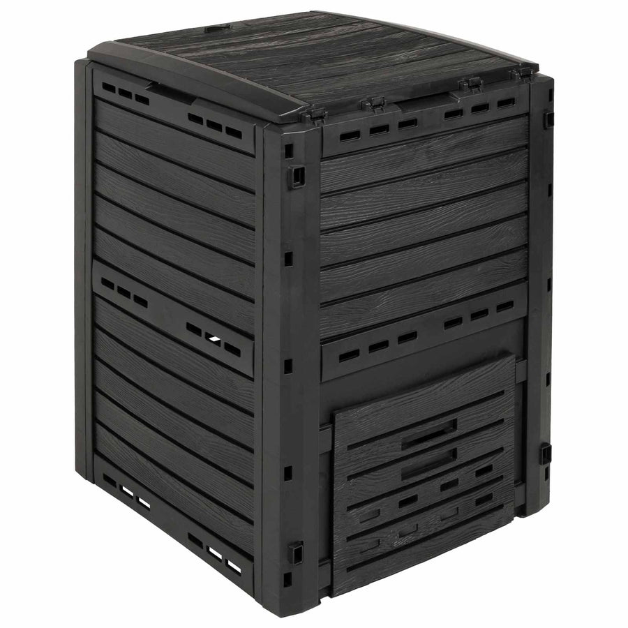 Tuincomposter Zwart 59,5 x 60 x 81,5 cm 280 l 100% PP