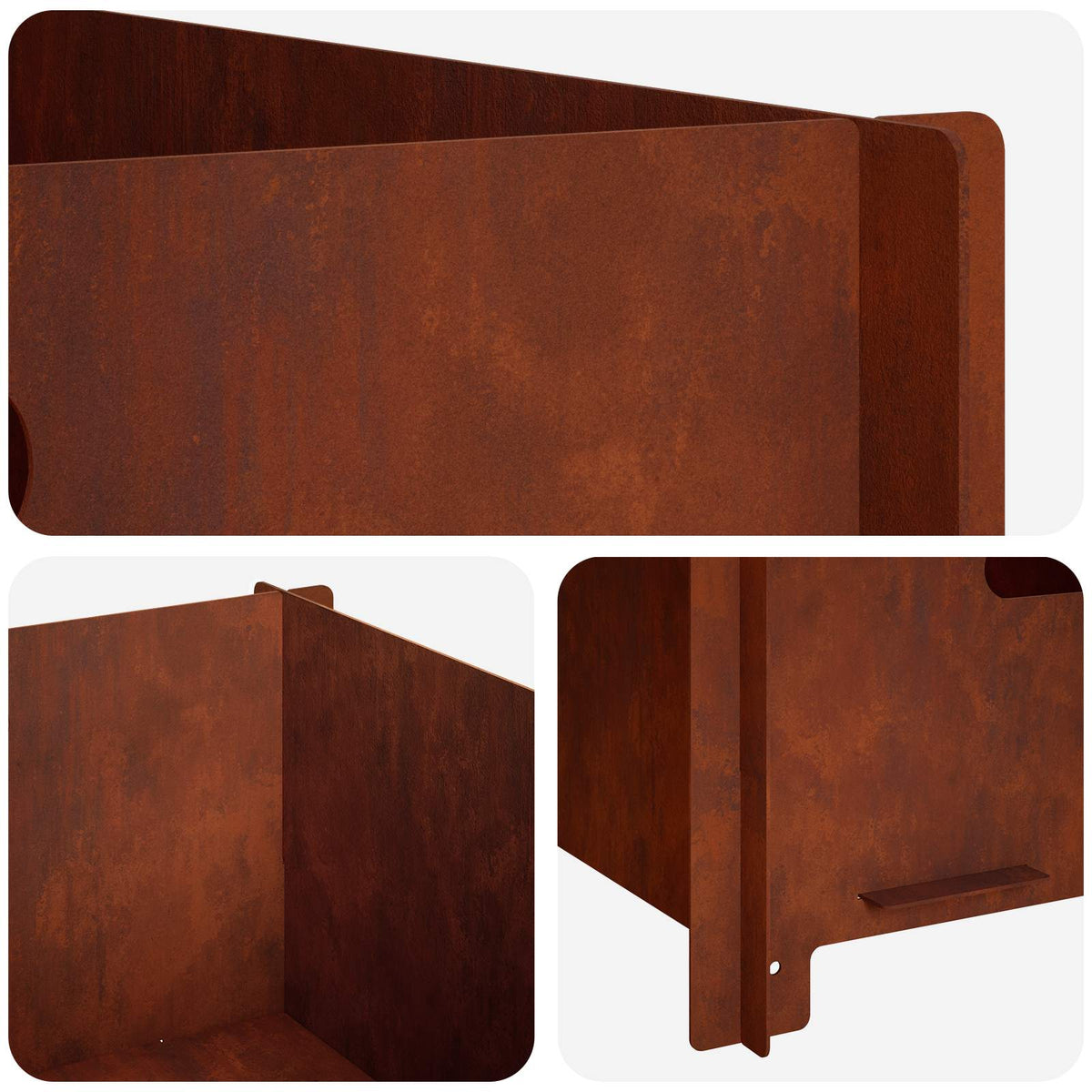 Vuurkorf Roestkleurig 40 x 40 x 20 cm weervast staal