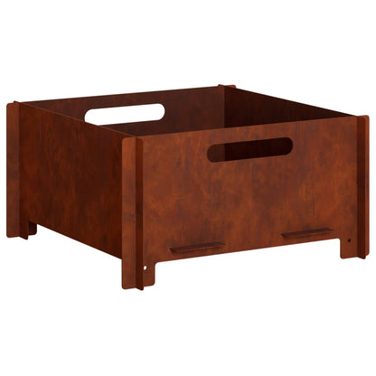 Vuurkorf Roestkleurig 40 x 40 x 20 cm weervast staal