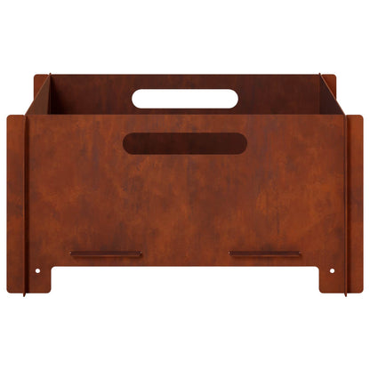 Vuurkorf Roestkleurig 40 x 40 x 20 cm weervast staal